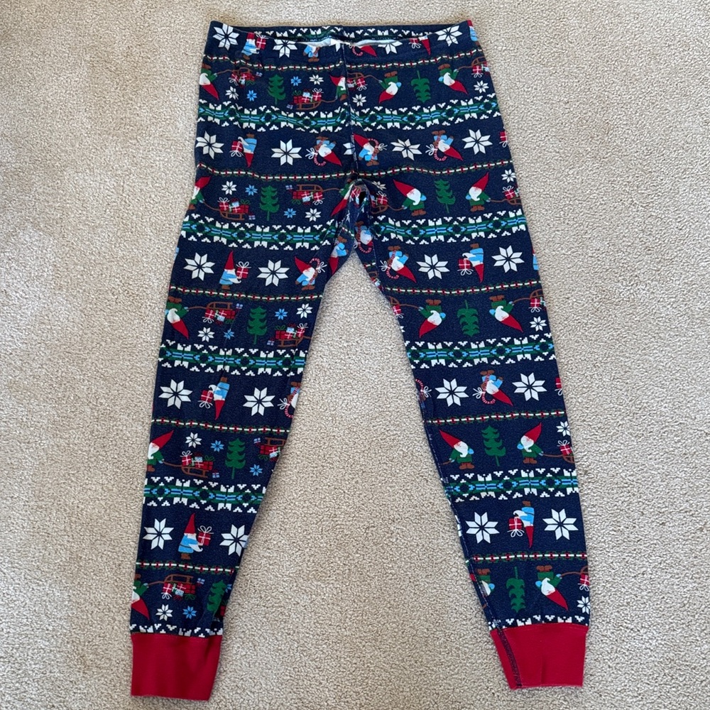 Hanna Andersson Fair Isle Gnome Festive Holiday Print Pajama Pants